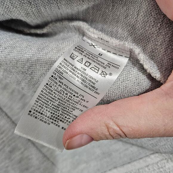 Light Grey Textured Knit Moto Jacket. Asymmetric zip. Size Medium - Picture 5 of 6